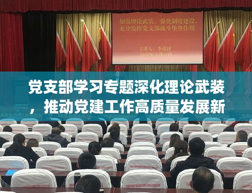 党支部学习专题深化理论武装，推动党建工作高质量发展新篇章开启
