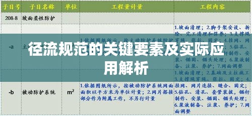 径流规范的关键要素及实际应用解析